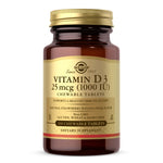 Solgar D3 vitamīns 1000 SV 25 µg košļājamās tabletes 100 tabletes