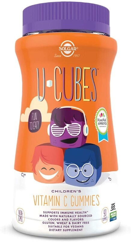 Solgar U-Cubes bērnu C vitamīns — C vitamīns bērniem 90 gumijas konfektes