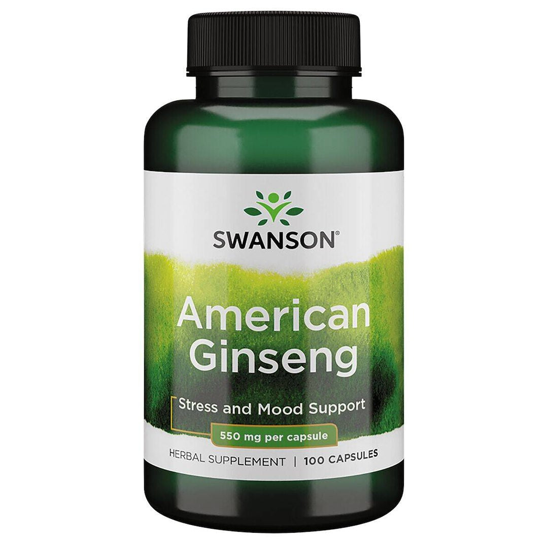 Swanson Amerikāņu Žeņšeņs 550 mg 100 kapsulas