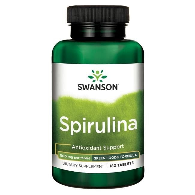 Swanson Spirulīna 500 mg 180 tabletes