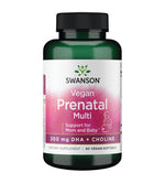 Swanson vegānisks pirmsdzemdību multivitamīns ar 200 mg DHA un holīnu, 90 kapsulas