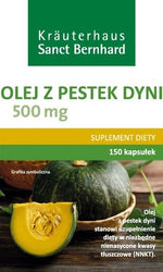 KRAUTERHAUS SANCT BERNHARD Ķirbju sēklu eļļa 500 mg 150 kapsulas