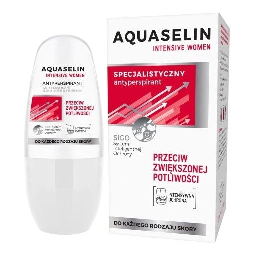AQUASELIN Intensive Women Specialist roll-on pretpretsviedru līdzeklis sievietēm, pastiprināta svīšana 50 ml