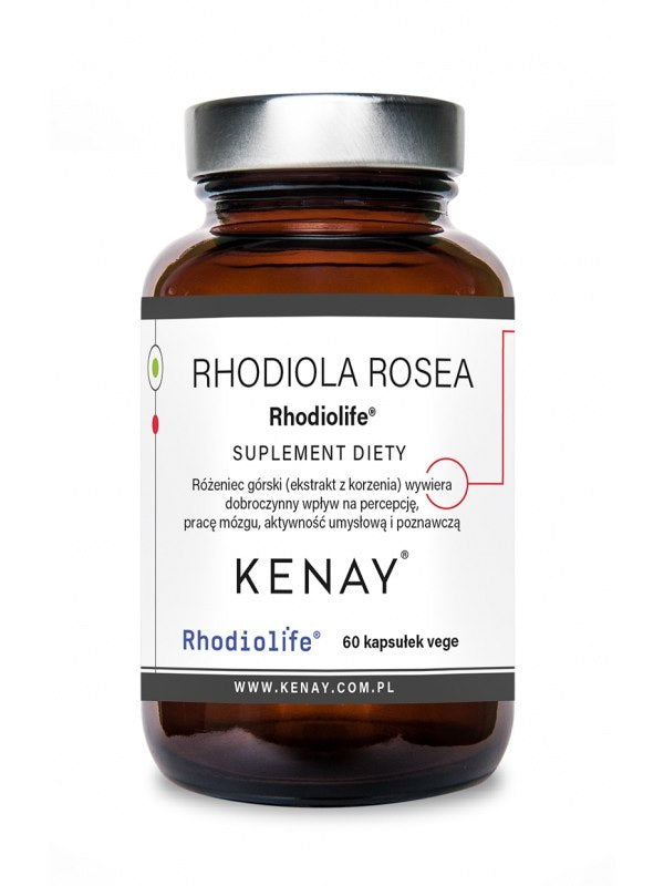 KENAY Rhodiola rosea Rhodiolife - Rožinė radiola 60 kapsulu