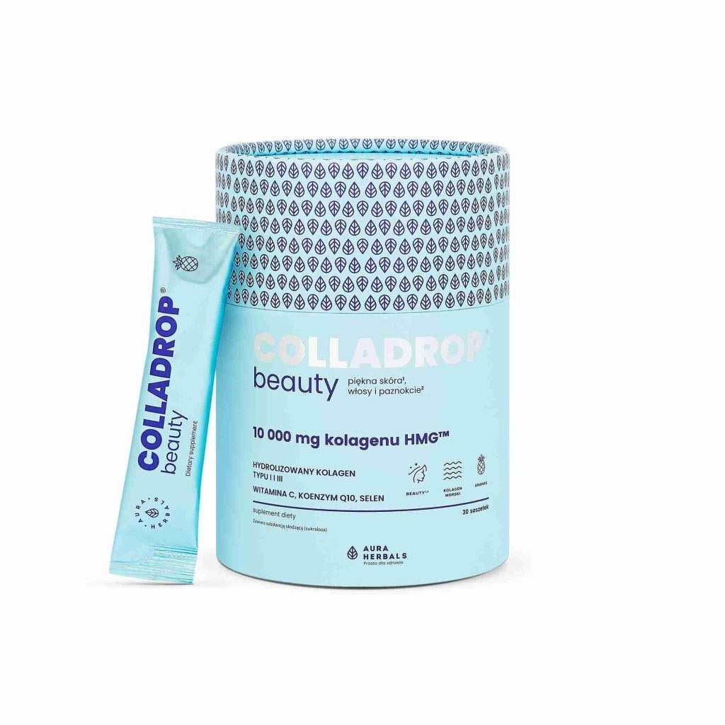 AURA HERBALS Colladrop® Beauty, kolagēns HMG™ 10000 mg, ananāsi, 30 paciņas.