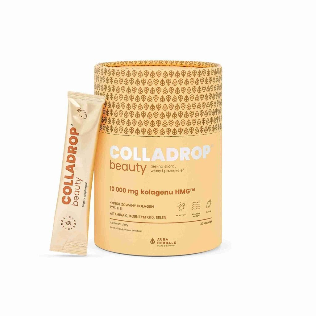 AURA HERBALS Colladrop® Beauty, kolagēns HMG™ 10000 mg, mango, paciņas 30 gab.