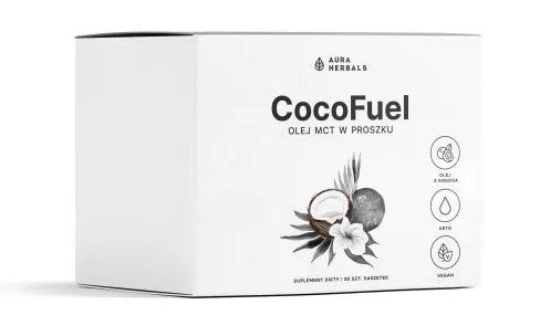 AURA HERBALS CocoFuel - MCT eļļas pulveris paciņās 30 gab.