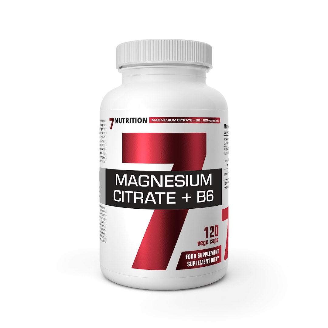 7Nutrition Magnija citrāts + B6 - Magnija citrāts + vitamīns B6 120 kaps.