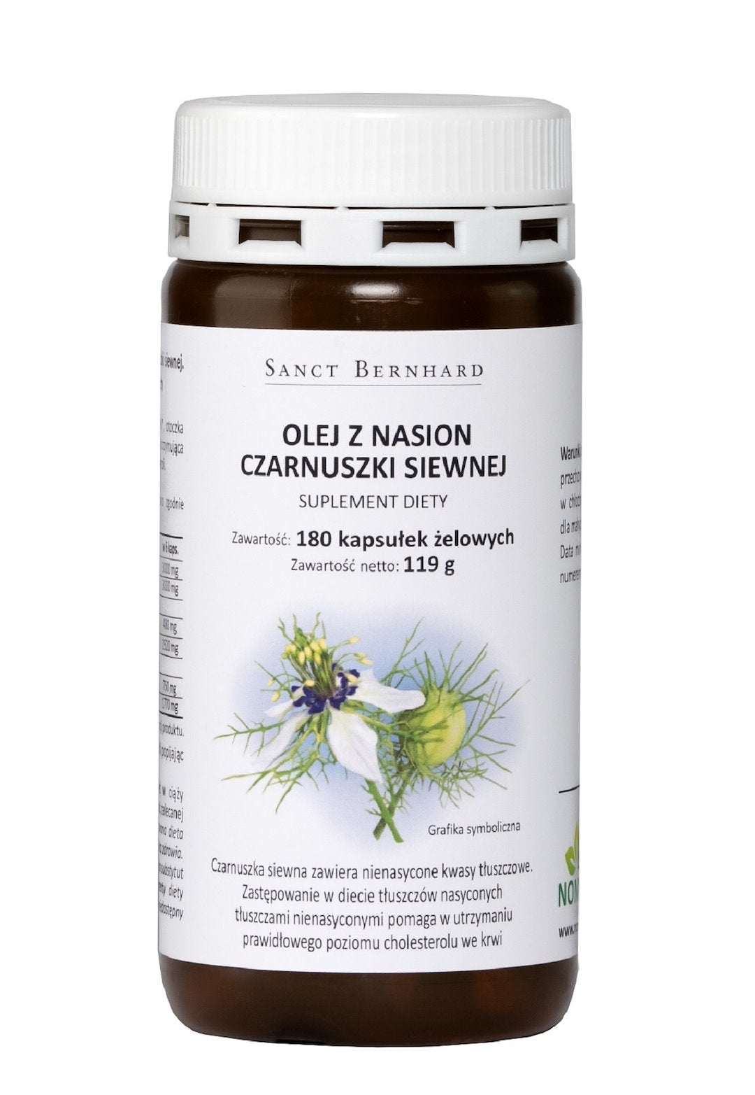 KRAUTERHAUS SANCT BERNHARD melno ķimeņu eļļa 500 mg 180 kaps.