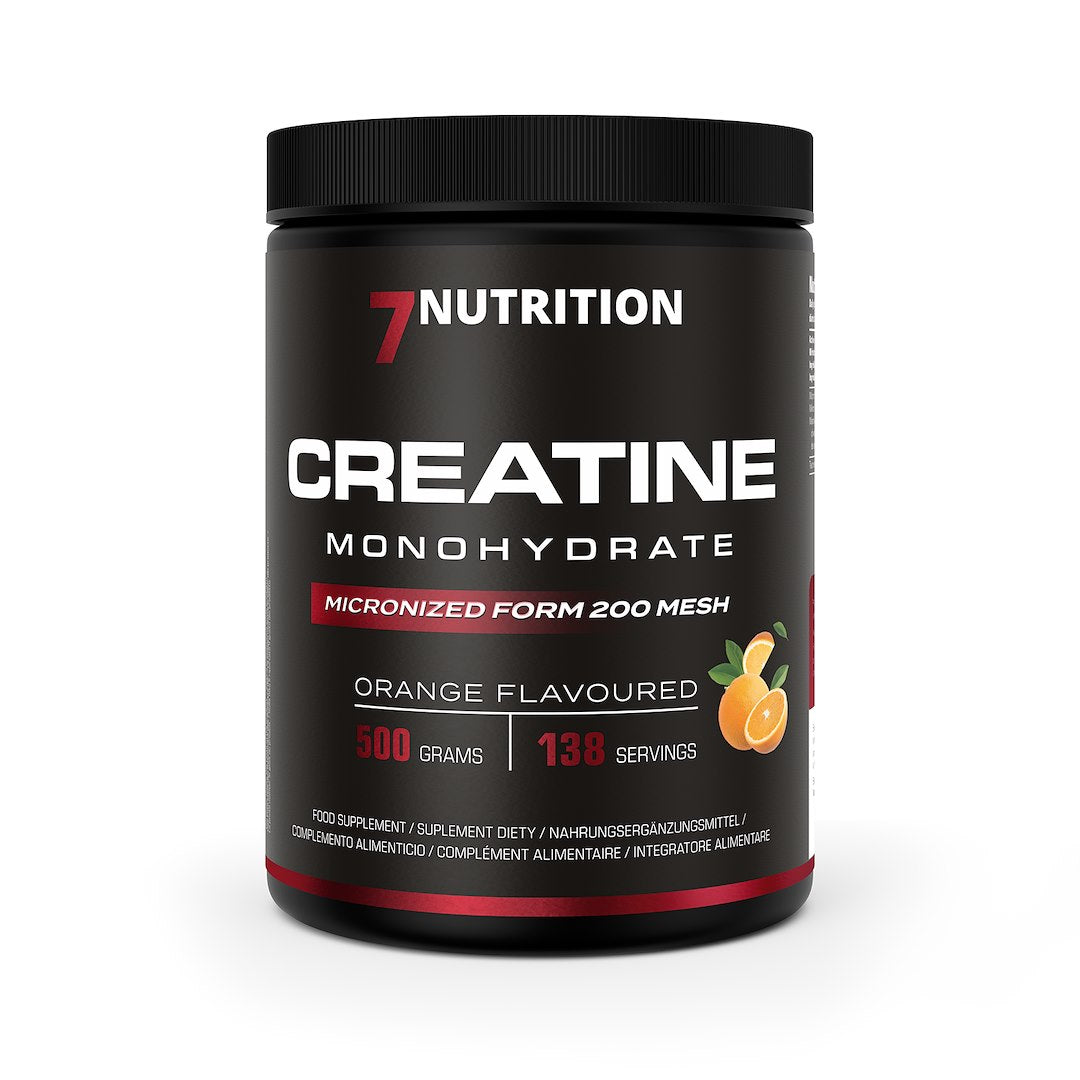 7Nutrition Kreatīna monohidrāts ar apelsīnu garšu - kreatīna monohidrāts - apelsīnu garša 500 g