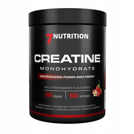 7Nutrition Kreatīna monohidrāts ar meža zemeņu garšu - kreatīna monohidrāts - meža zemeņu garša 500 g