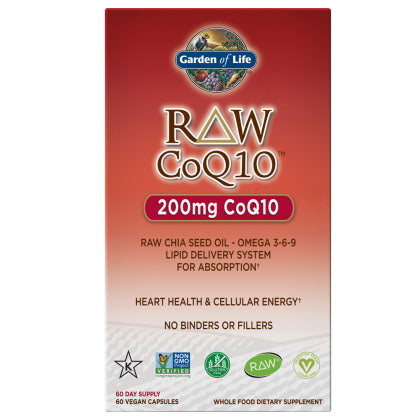 Garden of Life RAW CoQ10 — koferments Q10 200 mg 60 kapsulas