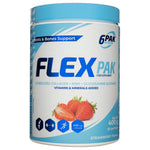 6PAK Flex Pak, hidrolizēts kolagēns + MSM + glikozamīna sulfāts, zemeņu garša - 400 g