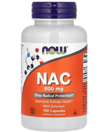 Now Foods NAC - N-acetil-L-cisteīns 600 mg 100 kapsulas