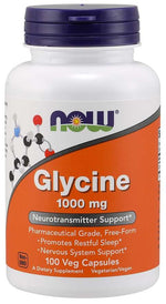 NOW FOODS Glicīns - Glicīns 1000 mg 100 kapsulas