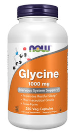 Now Foods Glicīns - Glicīns 1000 mg 250 kapsulas