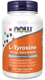 NOW FOODS L-tirozīns 750 mg 90 kapsulas