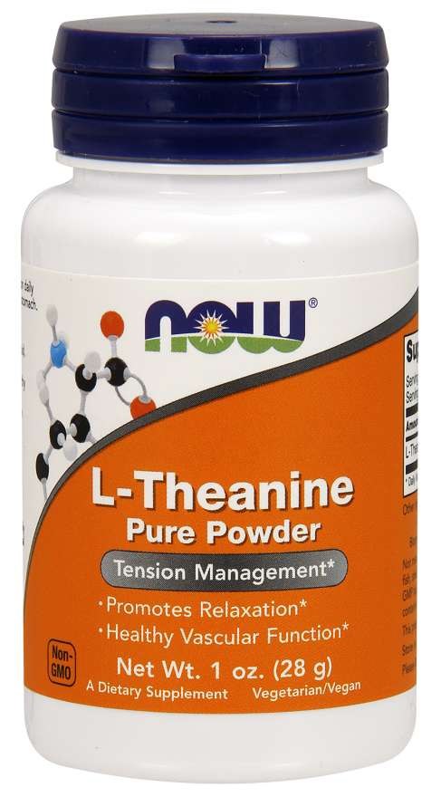 NOW FOODS tīrs L-teanīna pulveris – L-teanīns 28 g