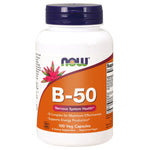 Now Foods B-50 vitamīns - B vitamīna komplekss - B komplekss 100 kaps.