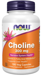 Now Foods Cholīns 300 mg 100 kapsulas