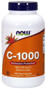 NOW FOODS C-1000 C vitamīns + citrusaugļu bioflavonoīdi 250 kapsulas