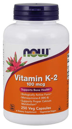 Now Foods vitamīns K2 MK4 100 mcg 250 kaps.