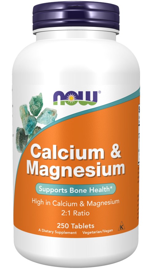 NOW FOODS Kalcijs un Magnijs - Kalcijs 500 mg un Magnijs 250 mg 250 tabletes