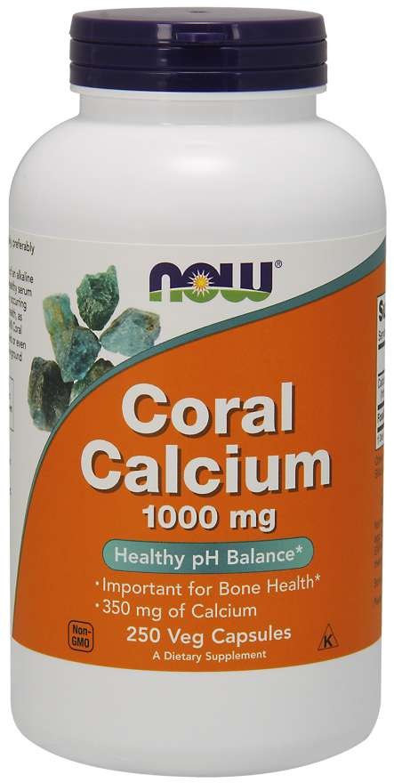 Now Foods Koraļļu kalcijs - Koraļļu kalcijs 1000 mg 250 kapsulas
