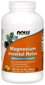 NOW FOODS Magnija inozitola Relaksācija – magnijs + inozitols 454 g