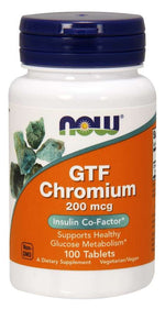 NOW FOODS GTF Chromium - Hroms GTF 200 mcg 100 tabletes
