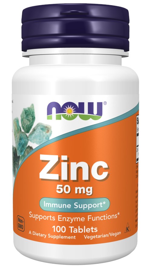 Now Foods Cinks - Cinks 50 mg - Cinka glikonāts 100 tabletes
