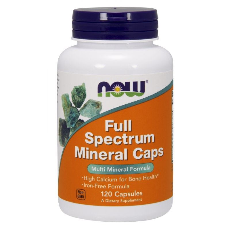 NOW FOODS pilna spektra minerālu kapsulas – minerālvielas pieaugušajiem 120 kapsulas