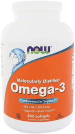 Now Foods molekulāri destilēti Omega-3 500 kapsulas