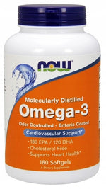 „Now Foods“ molekuliniu būdu distiliuotos omega-3 180 kapsulių