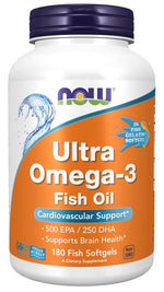 Now Foods Ultra Omega-3 zivju eļļa 180 kapsulas
