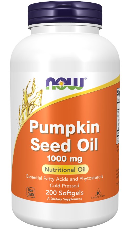 Now Foods ķirbju sēklu eļļa 1000 mg ķirbju sēklu eļļa 200 kapsulas