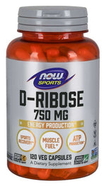 NOW FOODS D-riboze – D-riboze 750 mg 120 kaps.
