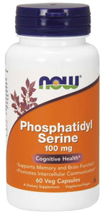 Now Foods fosfatidilserīns - fosfatidilserīns 100 mg 60 kapsulas