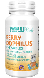 NOW FOODS BerryDophilus Kids - Probiotikas bērniem 60 košļājamās tabletes