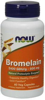 NOW FOODS Bromelīns 2400 GDU 500 mg 60 kapsulas