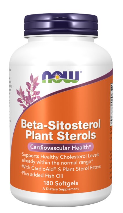 NOW FOODS Beta-sitosterola augu sterīni - augu sterīni 180 kapsulas