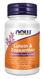 Now Foods Luteīns 25 mg un zeaksantīns 5 mg 120 kapsulas