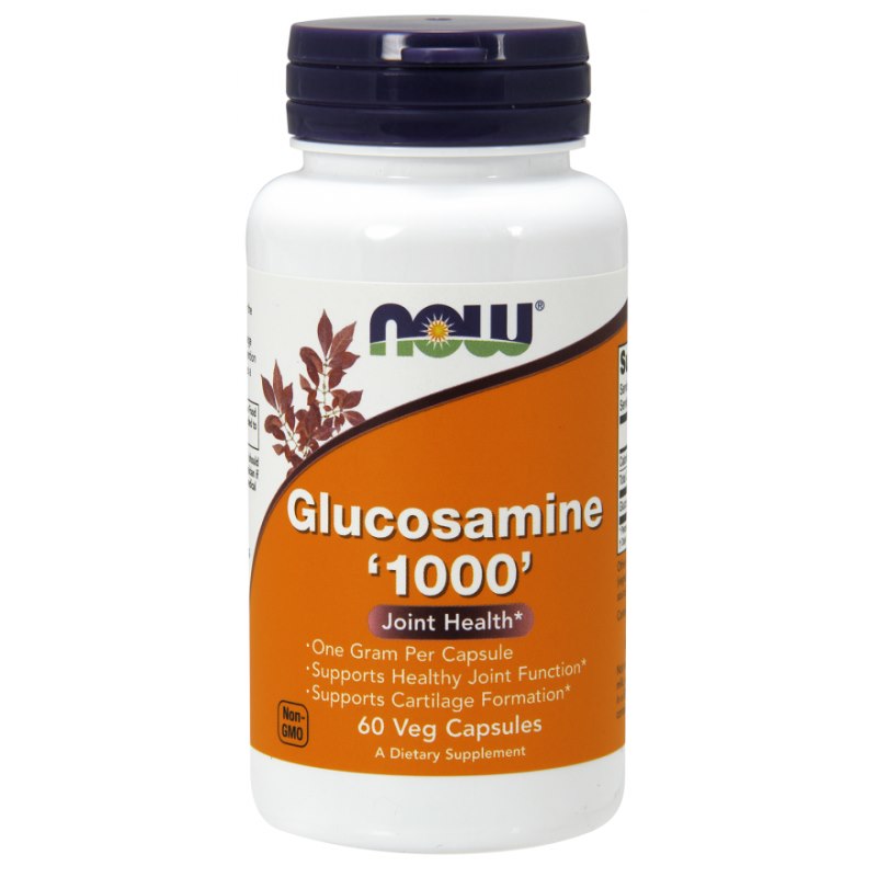 NOW FOODS Glukozamīns 1000 HCL 60 kapsulas