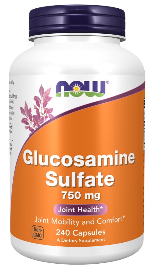 NOW FOODS glikozamīna sulfāts 750 mg 240 kapsulas
