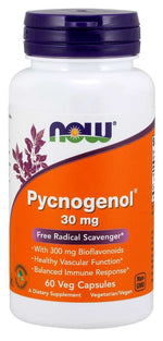 Now Foods Pycnogenol 30 mg 60 kapsulas