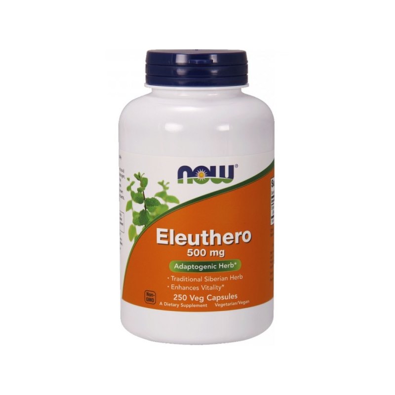 NOW FOODS Eleuthero 500 mg - Sibīrijas žeņšeņs 250 kaps.