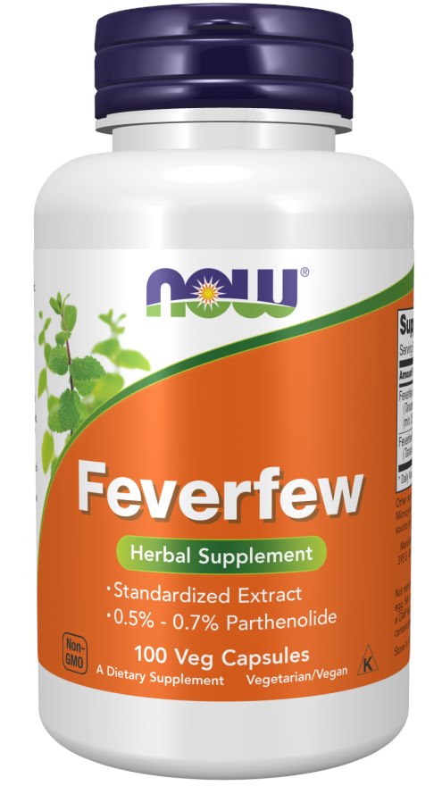NOW FOODS Feverfew - pupenė augu ekstrakts 175 mg 100 kapsulas