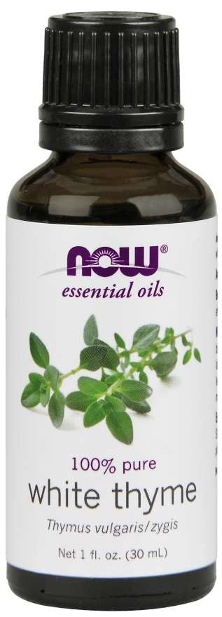 NOW FOODS 100 % baltojo timiāna eļļa – timiāns 30 ml