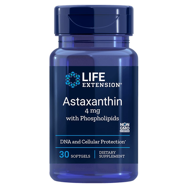 Life Extension Astaksantīns 4 mg un fosfolipīdi, 30 kapsulas