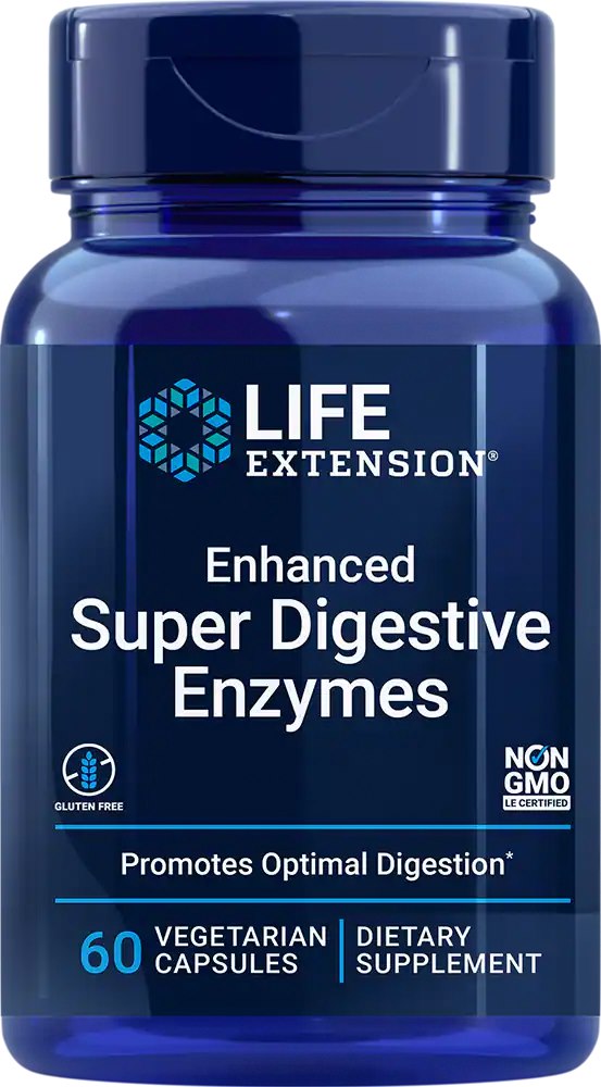 Life Extension Uzlaboti gremošanas enzīmi 60 kapsulas